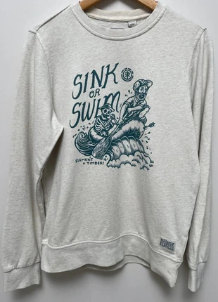 Element x Timber limited edition cream print crewneck sweater Mens Small, brand: Element, condition: Good, size: S, €19.00, €20.65 includes Buyer Protection