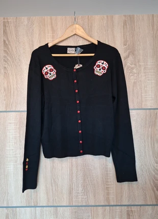 "Skull" cardigan - Banned - Maat 3XL 46, merk: Banned Alternative, staat: Nieuw met prijskaartje, maat: XXXL / 46 / 18, € 22,50, € 24,33 inclusief Kopersbescherming Pro
