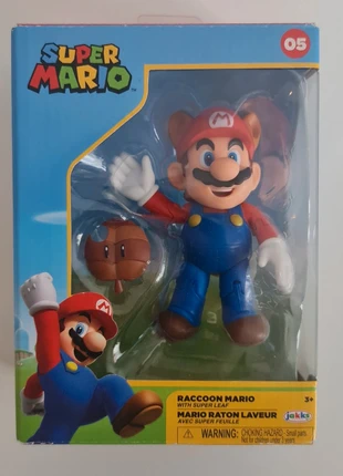 Nintendo Super Mario - Figurine Mario Raccoon + feuille, marca: Super Mario, estado: Novo com etiquetas, tamanho: Tamanho único, €16.00, €17.50 inclui Proteção do Comprador
