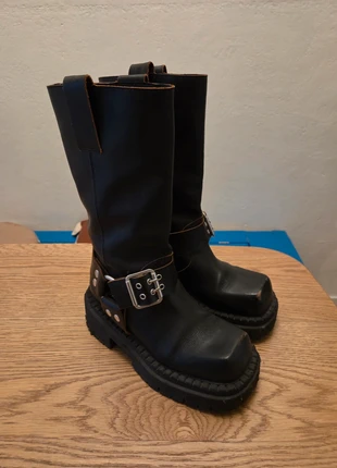 Asos bikerboots festival laarzen vintage vierkante neus 37/37,5/38 platform dikke zool urban egf, marque: ASOS, état: Très bon état, taille: 37, 54,95 €, 58,40 € Protection acheteurs incluse