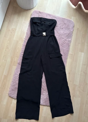 Elegante jumpsuit, met lange rechte pijpen, merk: Zara, staat: Heel goed, maat: XS / 34 / 6, € 12,50, € 13,83 inclusief Kopersbescherming