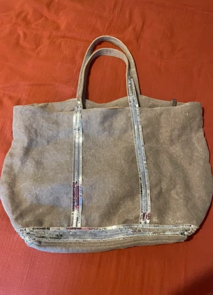 Sac cabas Vanessa Bruno en lin gris clair, marque: Vanessa Bruno, état: Très bon état, 60,00 €, 63,70 € Protection acheteurs incluse