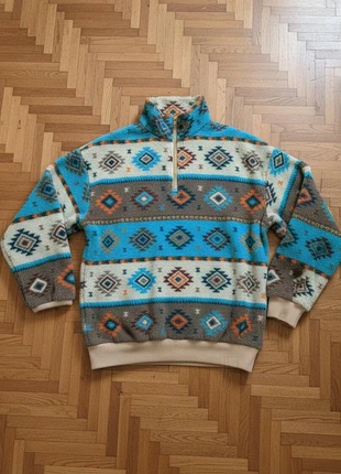 Sweat à capuche zippé femme imprimé Fair Isle géométrique ours peluche, parfait automne-hiver, marque: Vintage Dressing, état: Très bon état, taille: M, 32,99 €, 35,34 € Protection acheteurs incluse