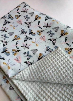 Mantita bebé algodón orgánico mariposas y libélulas, marca: Local, estado: Novo com etiquetas, tamanho: Berço/Cama de bebé, €30.00, €32.20 inclui Proteção do Comprador