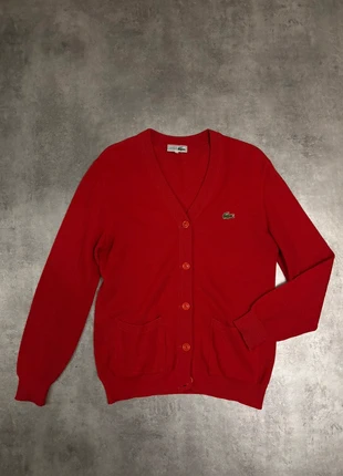 Cardigan/gilet rouge Lacoste - taille M, brand: Lacoste, condition: Very good, size: M / 38 / 10, €40.00, €42.70 includes Buyer Protection