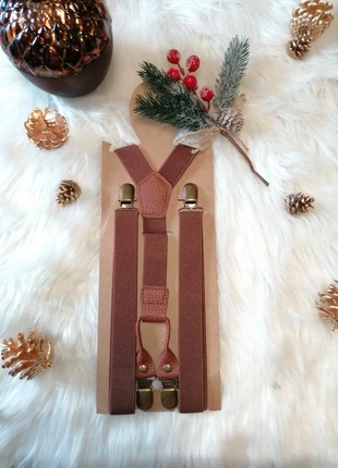 Bretelles vintage marron et camel pinces vieillies tendance mariage 2026, marque: GMMboutique, état: Neuf sans étiquette, 6,00 €, 7,00 € Protection acheteurs (Pro) incluse