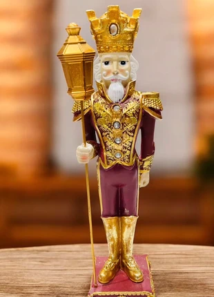 Nutcracker Majestueux - 40 cm - rouge bordeaux & or – déco Noël élégante, soldat royal sur socle, brand: Nutcrackers Christmas Noël, condition: New, €45.00, €47.95 includes Buyer Protection