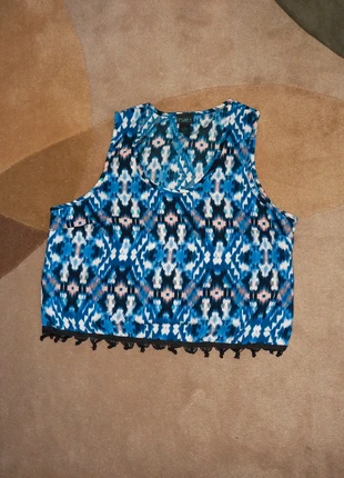 Tank top met franjes, merk: rue 21, staat: Goed, maat: XXL / 44 / 16, € 5,50, € 6,48 inclusief Kopersbescherming