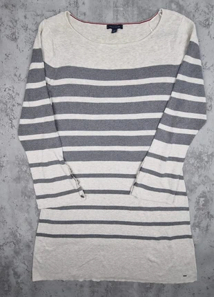 Robe rayée crème et gris Tommy Hilfiger – Taille XL Femme (mesures en photo), marque: Tommy Hilfiger, état: Très bon état, taille: XL / 42 / 14, 22,00 €, 23,80 € Protection acheteurs (Pro) incluse