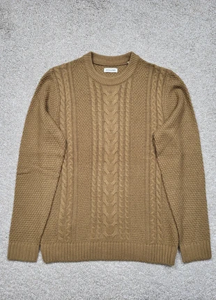 Pull en maille torsadé Jack&Jones | Marron / Camel | Taille M, brand: Jack & Jones, condition: New without tags, size: M, €25.00, €26.95 includes Buyer Protection
