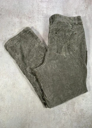 Pantalon Vintage En Velours Côtelé / Corduroy Style & Co olive froissé taille 14P, marque: Vintage Dressing, état: Très bon état, taille: XL / 42 / 14, 10,00 €, 11,20 € Protection acheteurs (Pro) incluse