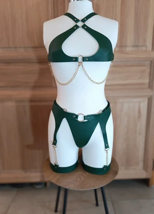 Harnais femme en cuir synthétique vegan, état: Très bon état, taille: Taille unique, 55,00 €, 58,45 € Protection acheteurs incluse