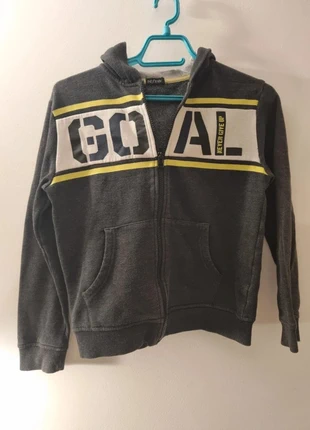 Sweat à capuche zippé – couleur gris, brand: lnextenso, condition: Good, size: 12 years / 152 cm, €3.00, €3.85 includes Buyer Protection