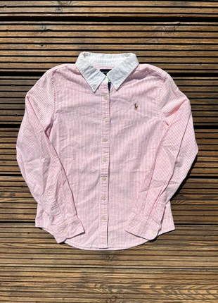 Chemise à rayures ralph lauren rose et blanche - XS, marque: Ralph Lauren, état: Très bon état, taille: XS / 34 / 6, 30,00 €, 32,20 € Protection acheteurs incluse