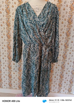 Robe "by One"façon cache coeur verte liseré doré, brand: By One, condition: New without tags, size: 4XL / 48 / 20, €10.00, €11.20 includes Buyer Protection