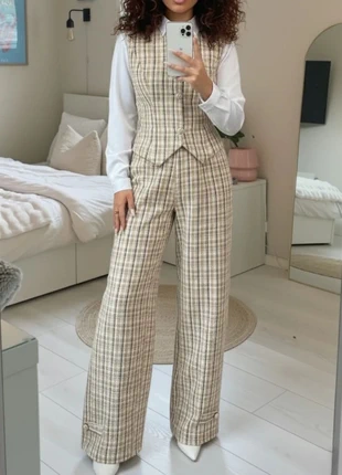 Ensemble gilet + pantalon à carreaux – Taille, marca: Nyrel, estado: Muy bueno, tamaño: S / 36 / 8, 58,63 €, 62,26 € Protección al comprador incluida