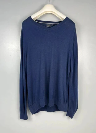 Pull fin Nautica col V manches longues | Bleu | Taille XL | Homme, brand: Nautica, condition: Very good, size: XL, €11.00, €12.25 includes Buyer Protection