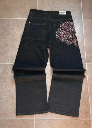 Jean Baggy Noir Brodé Fleur de Cerisier - Streetwear Y2K - Taille M, marque: Japan Style, état: Très bon état, taille: M, 52,50 €, 55,83 € Protection acheteurs incluse