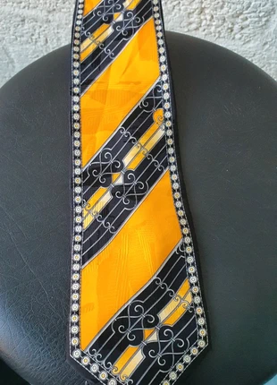 Angelo Litrico Stropdas – Geel/Zwart – Barok Ornament Design, marca: Angelo, estado: Muito bom, €10.00, €11.20 inclui Proteção do Comprador