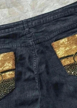 Jean Moto Blues Y2K à sequins dorés – ultra rare, brand: moto blues, condition: Very good, size: XL / 42 / 14, €33.90, €36.30 includes Buyer Protection