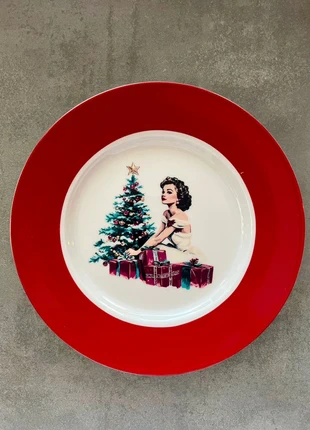 Wandbord “Vintage Christmas”, merk: Handmade, staat: Heel goed, € 10,00, € 11,20 inclusief Kopersbescherming