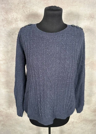 Pull Maille Torsadée Cable Knit Vintage Croft & Barrow bleu nuit relief taille M, brand: Vintage Dressing, condition: Very good, size: M / 38 / 10, €8.00, €9.10 includes Buyer Protection Pro