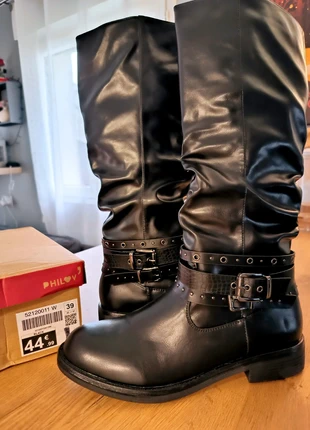 Bottes noires style biker – Neuves – Taille 39, marque: Philov, état: Neuf avec étiquette, taille: 39, 25,00 €, 26,95 € Protection acheteurs incluse