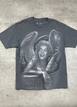 T-Shirt Gris Marilyn Monroe, marca: Vintage Dressing, estado: Bom, tamanho: L, €9.99, €11.19 inclui Proteção do Comprador Pro