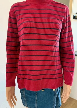 Pull Tommy Hilfiger rouge à rayure marine - Taille XL - Femme, marque: Tommy Hilfiger, état: Très bon état, taille: XL / 42 / 14, 19,90 €, 21,60 € Protection acheteurs incluse