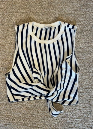 CROP, top, femme, Zara, à rayures noires et blanches, taille S, neuf sans étiquette, brand: Zara, condition: New without tags, size: S / 36 / 8, €5.00, €5.95 includes Buyer Protection
