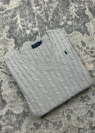 Pull Torsadé Maille / Cable Knit / Ralph Lauren RL Gris Taille S - Logo Marine Brodé - 100% Cotton, brand: Ralph Lauren, condition: Very good, size: S / 36 / 8, €55.00, €58.45 includes Buyer Protection Pro