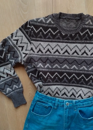 Pull d'hiver Jacquard Vintage Made in France 65% laine Tendance, marque: Vintage Dressing, état: Très bon état, taille: S / 36 / 8, 18,00 €, 19,60 € Protection acheteurs incluse