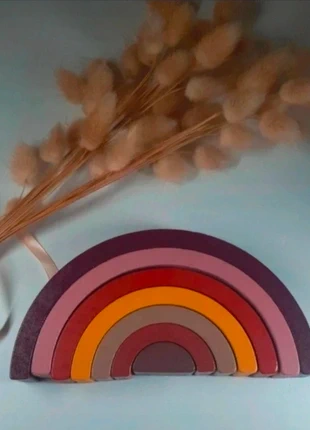 Arc en ciel en bois jeu d'équilibre décoration beigemom, marca: Montessori, estado: Muito bom, tamanho: 24-36 meses / 92 cm, €5.90, €6.90 inclui Proteção do Comprador Pro