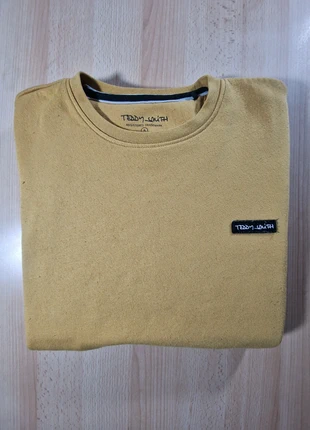 Pull ras de cou jaune moutarde Teddy Smith / logo noir et blanc brodé / taille S enfant, brand: Teddy Smith, condition: Very good, size: S, €6.00, €7.00 includes Buyer Protection
