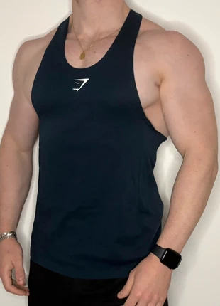 Gymshark React Stringer bleu marine - Taille S, marque: Gymshark, état: Très bon état, taille: S, 14,00 €, 15,40 € Protection acheteurs (Pro) incluse