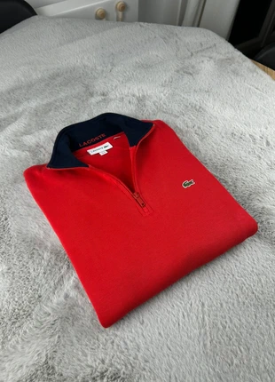 Sweat demi zip Lacoste rouge vif M, brand: Lacoste, condizioni: Ottime, taglia: M, €59.00, €62.65 include la Protezione acquisti Pro