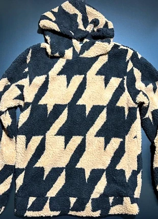 Vintage Sherpa Pullover Hoodie Cosy Streetwear Fleece lined jacket 00's pattern Y2K, marque: Vintage Dressing, état: Très bon état, taille: S, 27,00 €, 29,05 € Protection acheteurs (Pro) incluse