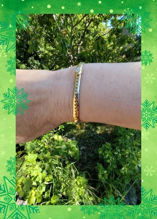 Bracelet chaîne maille gourmette avec strass – doré, brand: Vintage Boutique, condition: Very good, €12.00, €13.30 includes Buyer Protection Pro