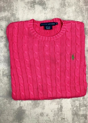 Pull torsadé col rond Ralph Lauren rose fuchsia taille XS logo brodé taupe 263, marca: Ralph Lauren, estado: Muy bueno, tamaño: XS / 34 / 6, 37,00 €, 39,55 € Protección al comprador Pro incluida