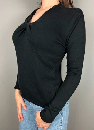 haut col drapé Lauren Ralph Lauren noir twisted front - M femme - coton LTH 586, marque: Ralph Lauren, état: Très bon état, taille: M / 38 / 10, 18,00 €, 19,60 € Protection acheteurs (Pro) incluse