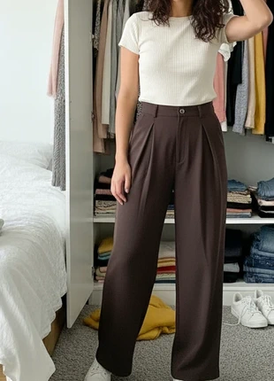 Pantalon marron large chic - femme taille S, marke: Shade Grace, zustand: Sehr gut, größe: S / 36 / 8, 34,90 €, 37,35 € inklusive Vinted-Käuferschutz