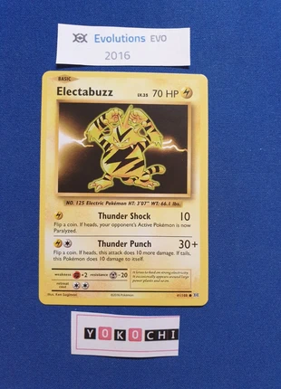 Electabuzz 41/108 Pokemon kaart
Serie Evolutions 2016, brand: Pokémon, condizioni: Ottime, €1.00, €1.75 include la Protezione acquisti Pro