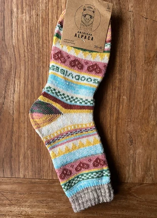 36-41, Dun en fijn gebreide alpaca wollen sokken multi color, merk: Alpaca, staat: Nieuw zonder prijskaartje, maat: Universeel, € 3,00, € 3,85 inclusief Kopersbescherming Pro