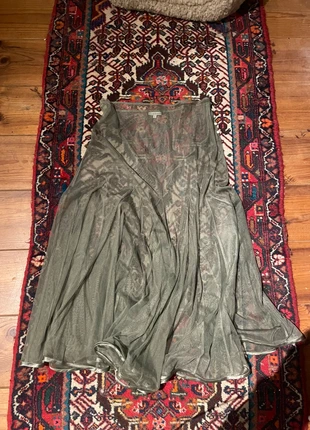 Jupe longue transparente vintage volant kaki, marque: Vintage, état: Très bon état, taille: L / 40 / 12, 7,00 €, 8,05 € Protection acheteurs incluse