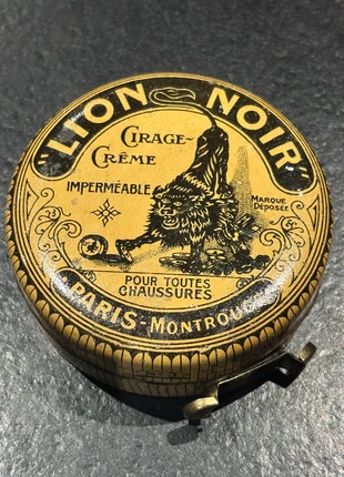 boîte à cirage vintage lion noir - objet de collection années 20/30 (rétro publicitaire), condition: Good, €22.00, €23.80 includes Buyer Protection