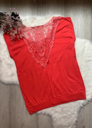 Camiseta crochet coral, marca: Sfera, estado: Muy bueno, tamaño: M / 38 / 10, 8,50 €, 9,63 € Protección al comprador incluida
