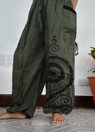 Darkgreen Boho harem pants baggy hippie trousers joggers, brand: ellu, condition: New without tags, size: S / UK 8-10, £20.00, £21.70 includes Buyer Protection Pro
