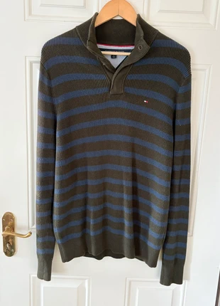 Tommy Hilfiger Navy and Green Cotton Knitted Jumper size Medium, brand: Tommy Hilfiger, condition: Very good, size: M, €20.00, €21.70 includes Buyer Protection