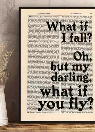‘What if I fall’ quote canvas/wall art, condition: New with tags, £7.00, £8.05 includes Buyer Protection