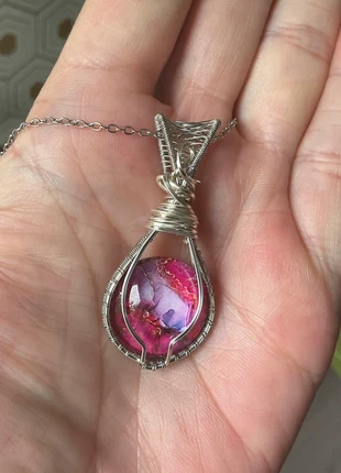 🌸 Fantasie glas hanger ketting 🌸, staat: Heel goed, € 10,00, € 11,20 inclusief Kopersbescherming Pro